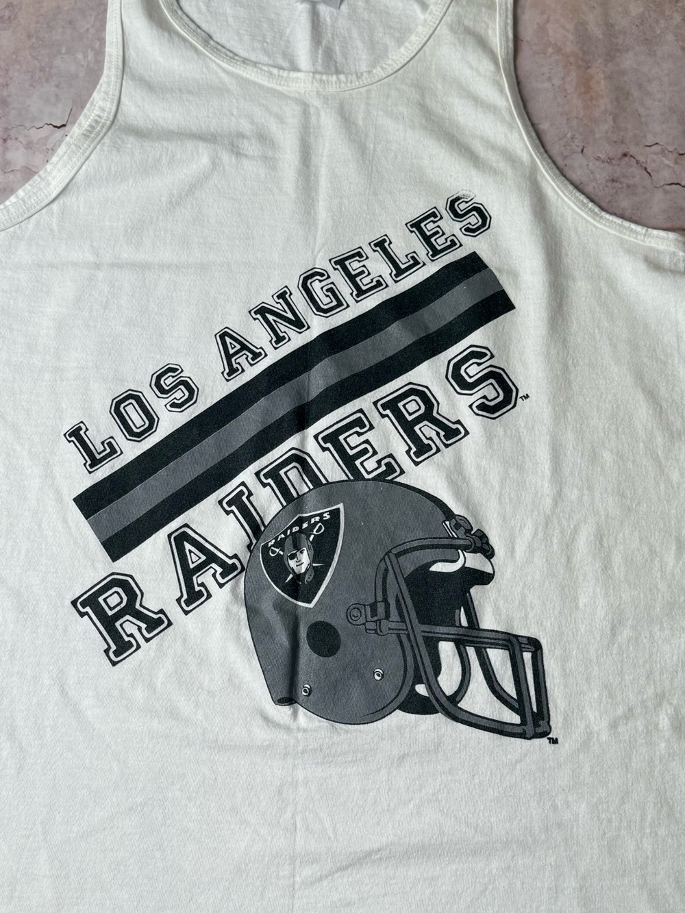 Vintage 1980-90’s Garan Los Angeles Raiders Wite Tank Men’s Size Medium